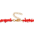 EVER TRUE Koralle, Magnesit Halskette ca. 45 cm 316L Edelstahl Gold ca. 90,00 ct.