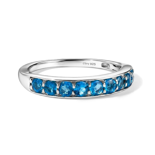 D'Joy Neon Apatit Ring 925 Silber Rhodiniert (Größe 21.00) ca. 0,88 ct