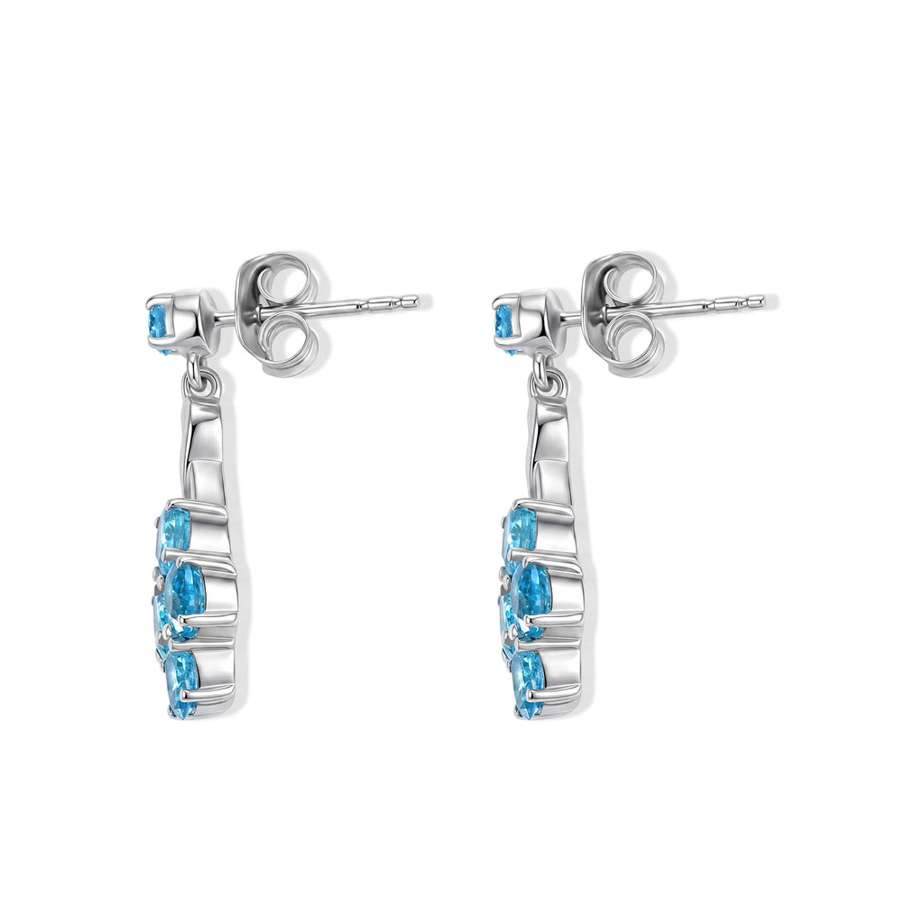 D'Joy Neon Apatit Ohrringe 925 Silber Rhodiniert ca. 1,43 ct.