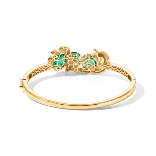 EVER TRUE Pfau Quarz Triplette Armreif ca. 19 cm 950 Kupfer ca. 7,62 ct.