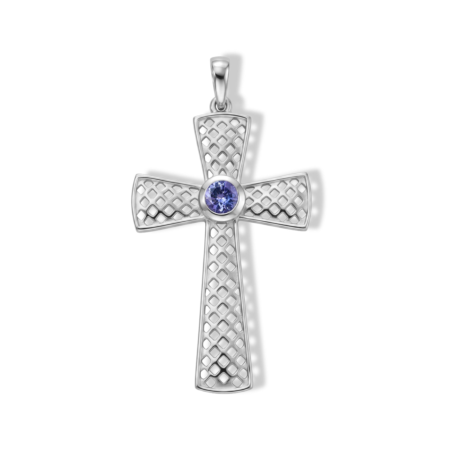 D'Joy Tansanit Anhänger 925 Silber Platiniert ca. 0,24 ct.