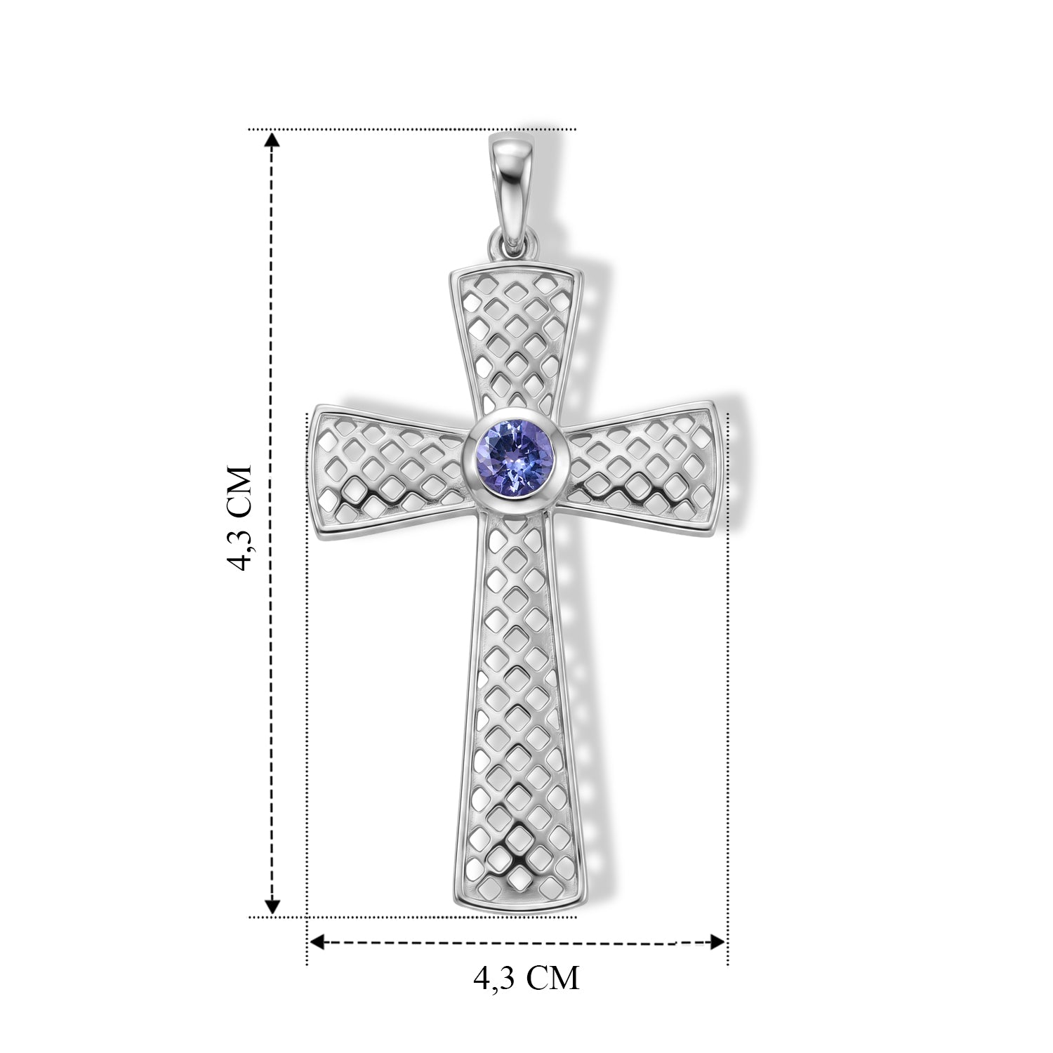 D'Joy Tansanit Anhänger 925 Silber Platiniert ca. 0,24 ct.