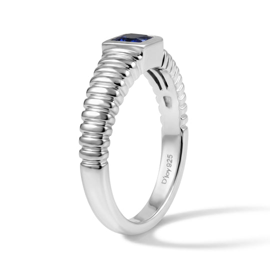 D'Joy Tansanit Ring 925 Silber Rhodiniert (Größe 17.00) ca. 0,38 ct