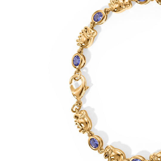 EVER TRUE AA Tansanit Armband ca. 18 cm 950 Kupfer ca. 1.67 ct