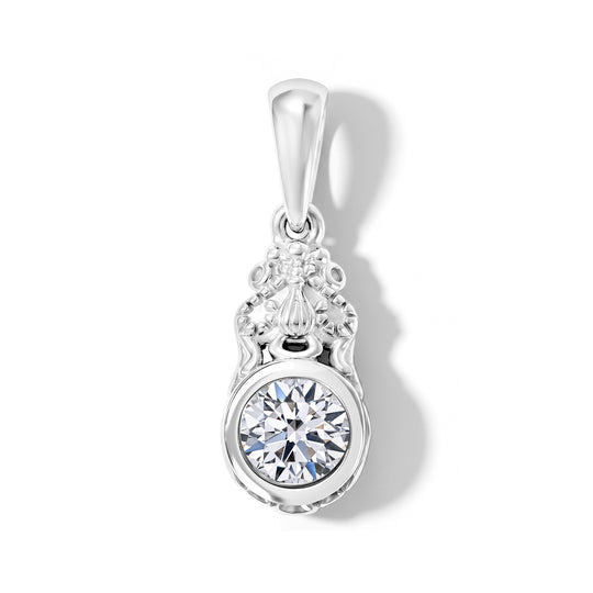 LUXURIANT DIAMOND - Lab Grown Diamant  SGL zertifiziert SI-GH Anhänger 925 Silber Rhodiniert ca. 0.50 ct