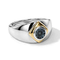 EVER TRUE Blauer Diamant Ring Nickelfreies Messing (Größe 16.00) ca. 0,01 ct