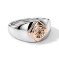 EVER TRUE Natürlicher Champagner Diamant Ring Nickelfreies Messing (Größe 16.00) ca. 0,01 ct
