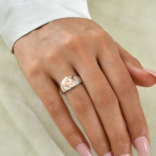 EVER TRUE Natürlicher Champagner Diamant Ring Nickelfreies Messing (Größe 20.00) ca. 0,01 ct