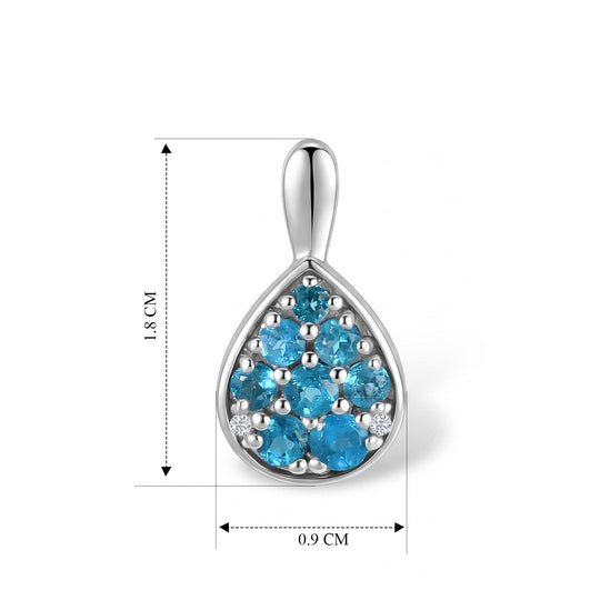 D'Joy Natürlicher Neon-Apatit Ohrringe 925 Silber Rhodiniert ca. 0.94 ct