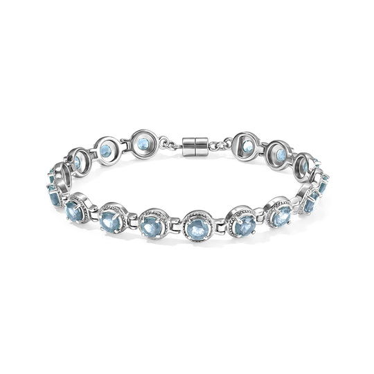 EverTrue Multi Edelstein 19cm Armband, Edelstahl - 8,45 ct.