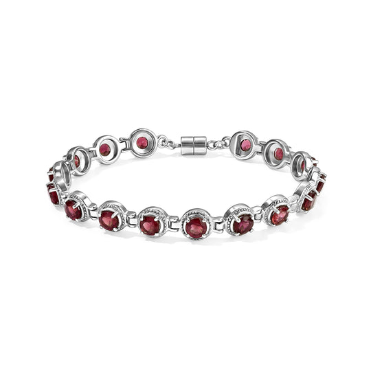 EverTrue Multi Edelstein 19cm Armband, Edelstahl - 8,45 ct.