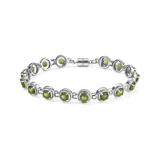 EverTrue himmelblauer Topas 19cm Armband, Edelstahl - 8,32 ct.