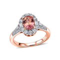 LUXURIANT DIAMOND - AAA Blush Turmalin, Lab Grown Diamant Ring 417 Gold (Größe 17.00) ca. 2,00 ct