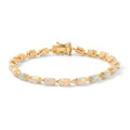 D'Joy AA Natürlicher, äthiopischer Welo Opal Armband ca. 20 cm 925 Silber 750 Gelbgold vermeil ca. 13,26 ct.