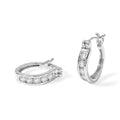 EverTrue weiße Zirkon Ohrringe, 950 Kupfer mit Platin E-Beschichtung - 1,70 ct.