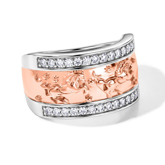 EVER TRUE Moissanit Ring 950 Kupfer (Größe 17.00) ca. 0,36 ct