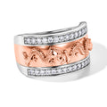 EVER TRUE Moissanit Ring 950 Kupfer (Größe 17.00) ca. 0,36 ct