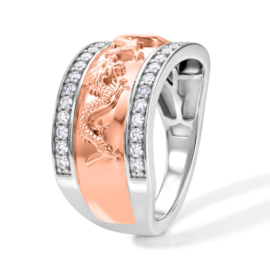EVER TRUE Moissanit Ring 950 Kupfer (Größe 17.00) ca. 0,36 ct