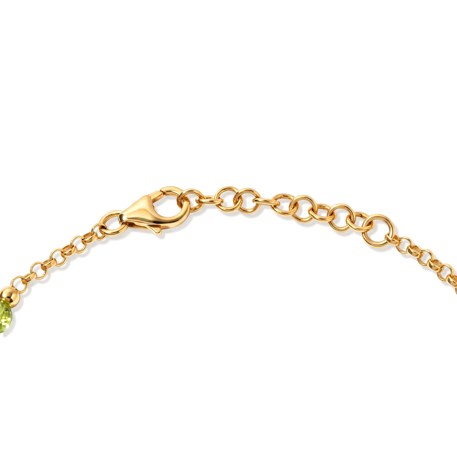 GP Trionfo Kollektion  - Peridot, Süßwasser Perle (5mm) Armband ca. 19 + 2 cm Extender 925 Silber 750 Gelbgold vermeil 26.17 ct