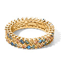 LUXURIANT DIAMOND - Lab Grown Champagner Diamant  SGL zertifiziert  SI-GH, Lab Grown Grüner Diamant Ring 925 Silber 750 Gelbgold vermeil (Größe 19.00) ca. 1,00 ct