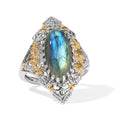 EVER TRUE AA Labradorit Ring Reine Bronze (Größe 17.00) ca. 5,32 ct