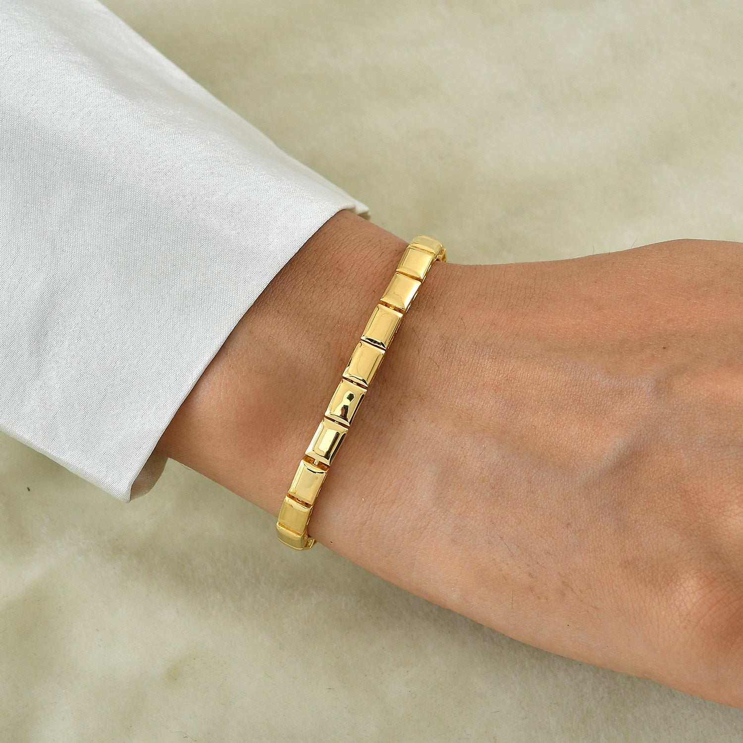 EVER TRUE Reine Bronze 750 Vergoldet Armband ca. 19 cm ca. 12,46g