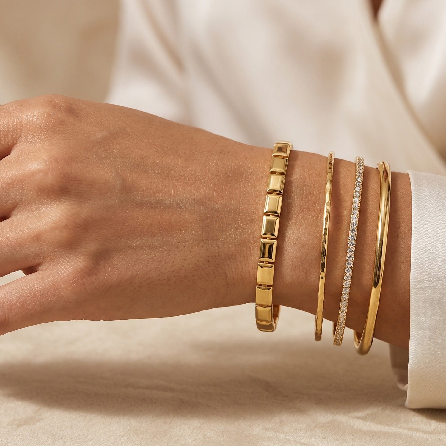 EVER TRUE Reine Bronze 750 Vergoldet Armband ca. 19 cm ca. 12,46g