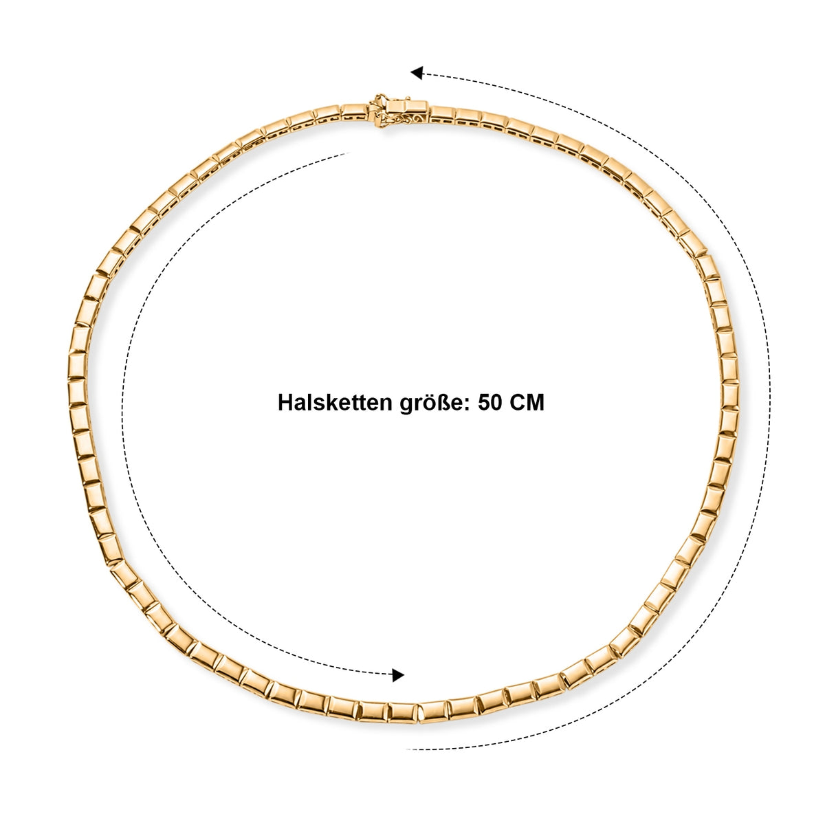 EverTrue 50cm Halskette, Bronze 750 vergoldet Halskette - 28,24 Gramm