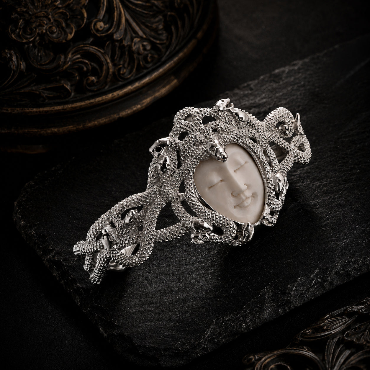 D'Joy Ox Bone Armreif ca. 19 cm 925 Silber ca. 0,01 ct.