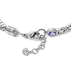 EVER TRUE Tansanit Armband ca. 18 cm+ 2 cm Extender  316L Edelstahl ca. 2,21 ct.