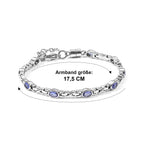 EVER TRUE Tansanit Armband ca. 18 cm+ 2 cm Extender  316L Edelstahl ca. 2,21 ct.