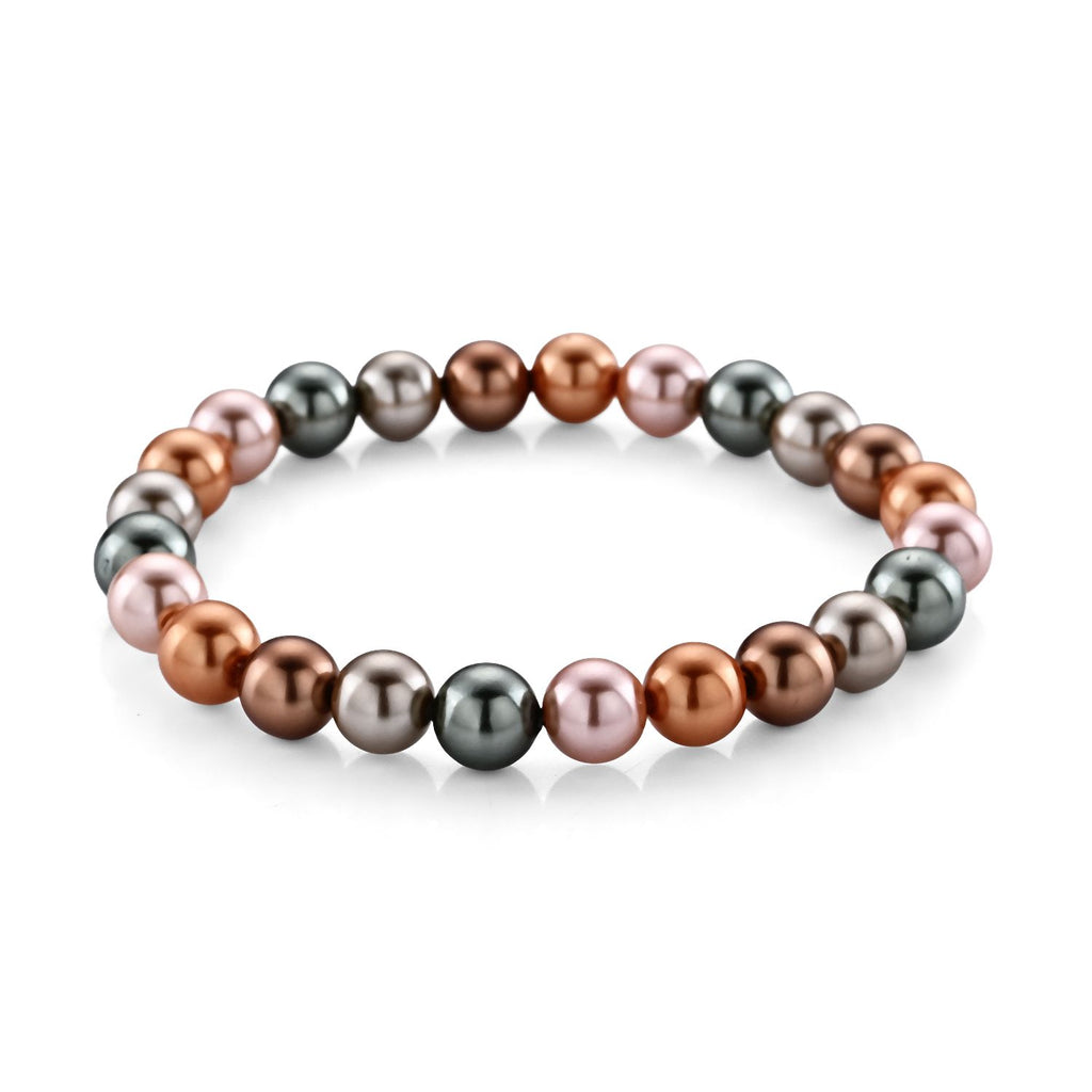 Mehrfarbige Muschelperlen Armband Flexibles cm