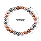 Mehrfarbige Muschelperlen Armband Flexibles cm