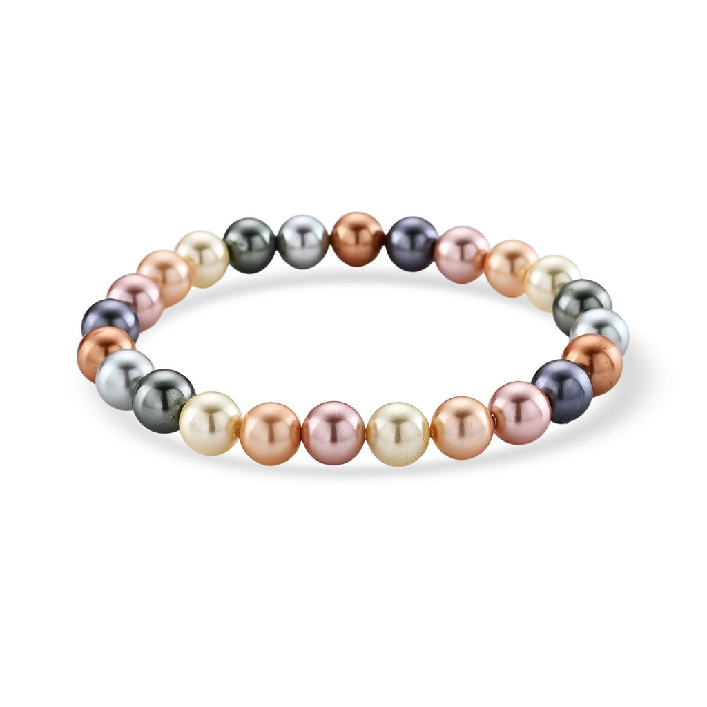 Mehrfarbige Muschelperlen Armband Flexibles cm