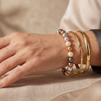Mehrfarbige Muschelperlen Armband Flexibles cm