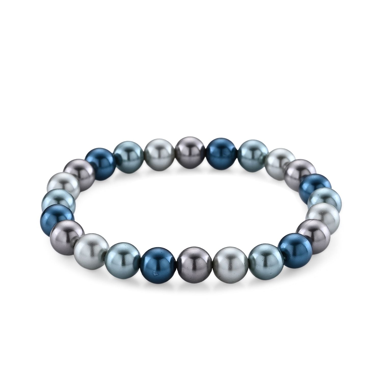 Mehrfarbige Muschelperlen Armband Flexibles cm
