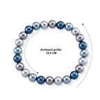 Mehrfarbige Muschelperlen Armband Flexibles cm