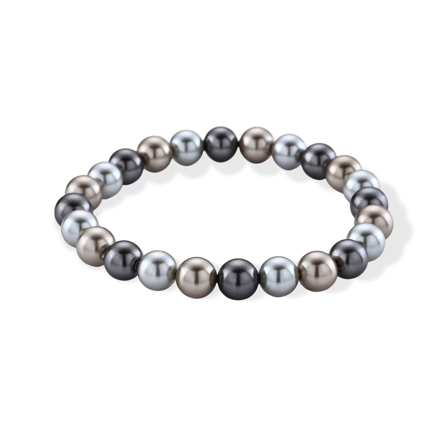Mehrfarbige Muschelperlen Armband Flexibles cm