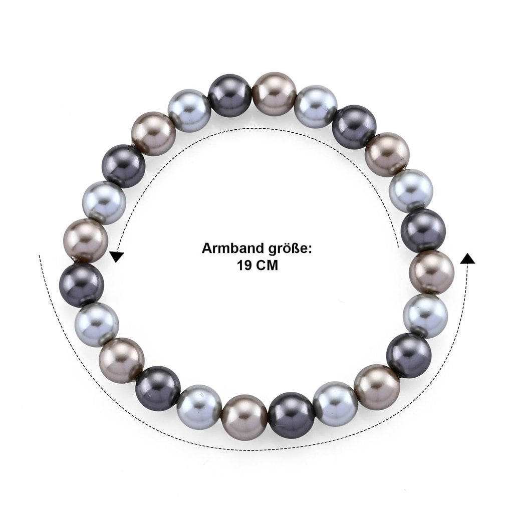 Mehrfarbige Muschelperlen Armband Flexibles cm