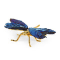 LIVMORE Dekofigur Libelle aus vergoldeter Metalllegierung, 5 x 9,5 cm, Blau