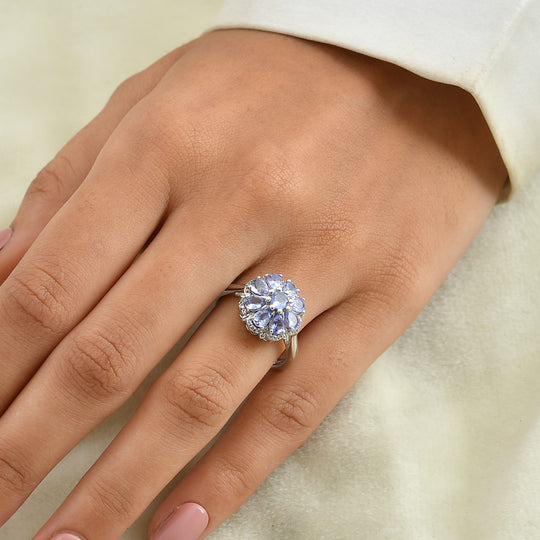 EVER TRUE Tansanit Ring 950 Kupfer (Größe 18.00) ca. 1,76 ct