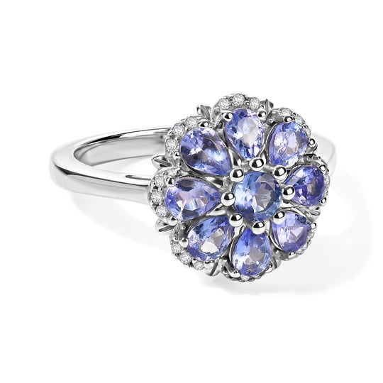 EVER TRUE Tansanit Ring 950 Kupfer (Größe 21.00) ca. 1,76 ct