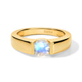 EVER TRUE Regenbogen Mondstein Ring Nickelfreies Messing (Größe 17.00) ca. 0,84 ct