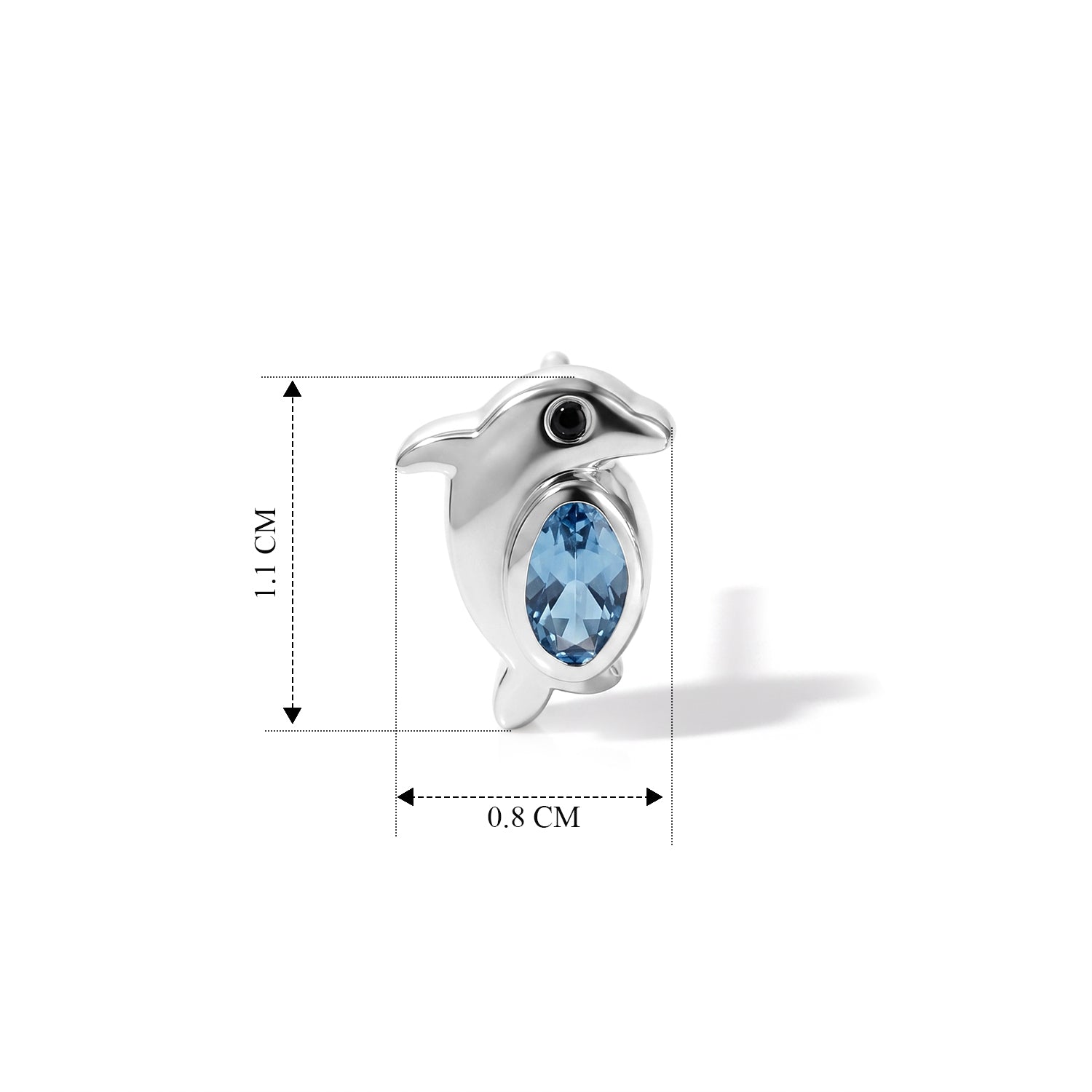 GP - AA Himmelblauer Topas, Kanchanaburi Blauer Saphir Ohrringe 925 Silber Platiniert ca. 0,68 ct.
