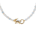 GP - Aquamarin, Süßwasser Perle (3.5-4mm) Halskette ca. 45 cm 925 Silber 750 Gelbgold vermeil
