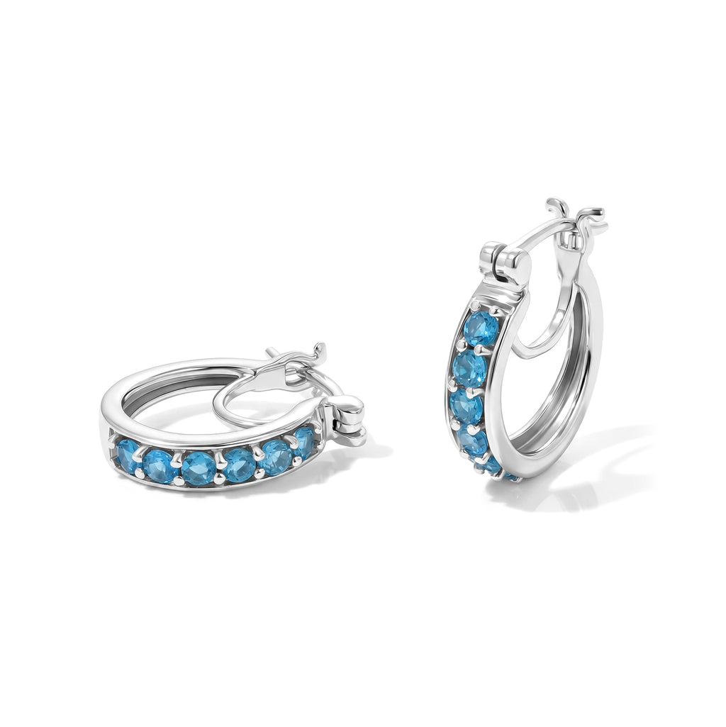 D'Joy Neon Apatit Ohrringe 925 Silber Rhodiniert ca. 0,92 ct.