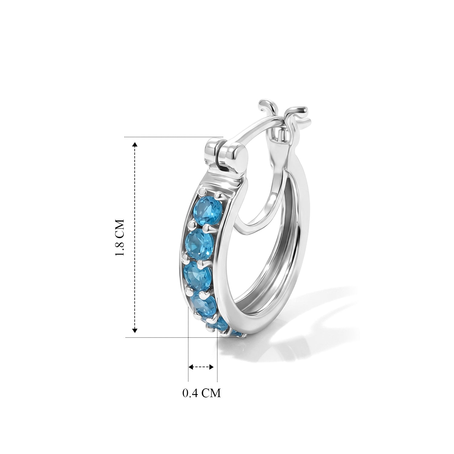 D'Joy Natürlicher Neon-Apatit Ohrringe 925 Silber Rhodiniert ca. 0.92 ct