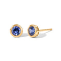 D'Joy AAA Tansanit Ohrringe 925 Silber 750 Gelbgold vermeil ca. 1.08 ct