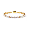 D'Joy Moissanit Armband ca. 18 cm 925 Silber 750 Gelbgold vermeil ca. 10,51 ct.