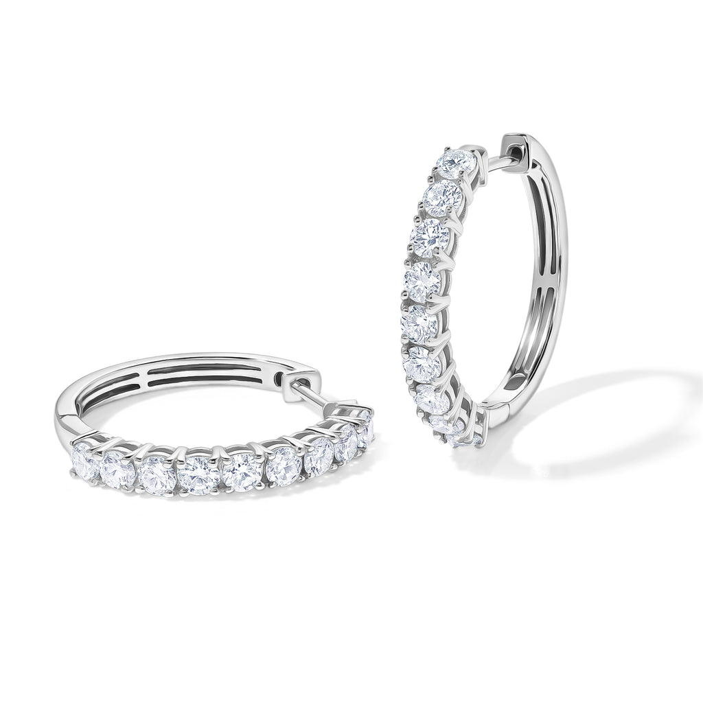 D'Joy Moissanit Ohrringe 925 Silber Rhodiniert ca. 1,80 ct.